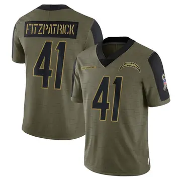Youth Los Angeles Chargers Dez Fitzpatrick Olive Limited 2021 Salute To Service Jersey By Nike